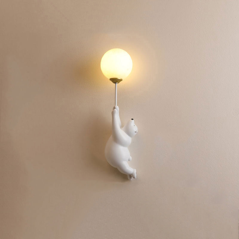 LED Wandlampe Bär mit Ballon – Warmweiße Kinderlampe für Kinderzimmer