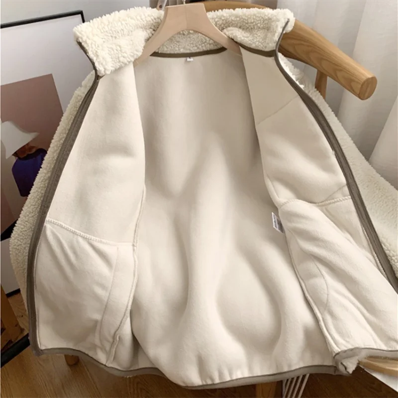 Damen Sherpa Jacke mit Reißverschluss – warm und bequem