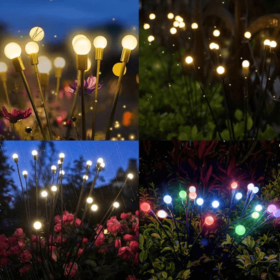 Solare LED Gartenleuchten – Glühwürmchen Lichteffekt für Außenbereiche