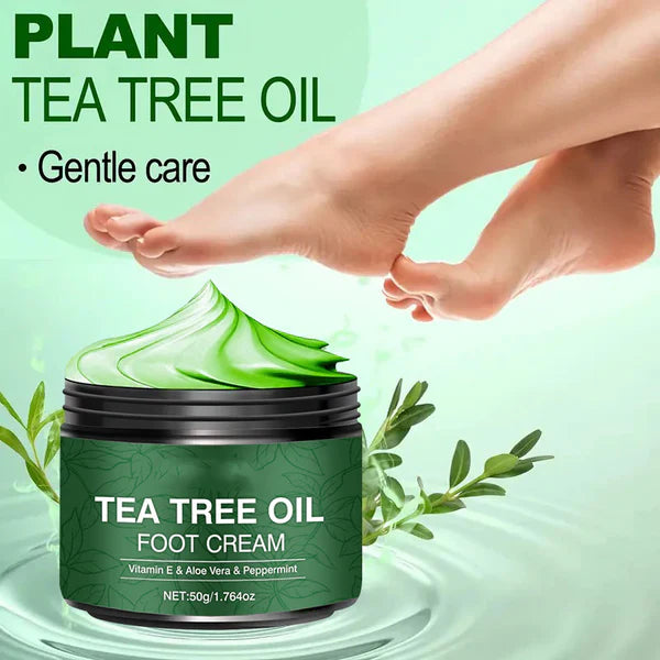 Kühlende Fußcreme mit Pfefferminze und Aloe Vera - 50g