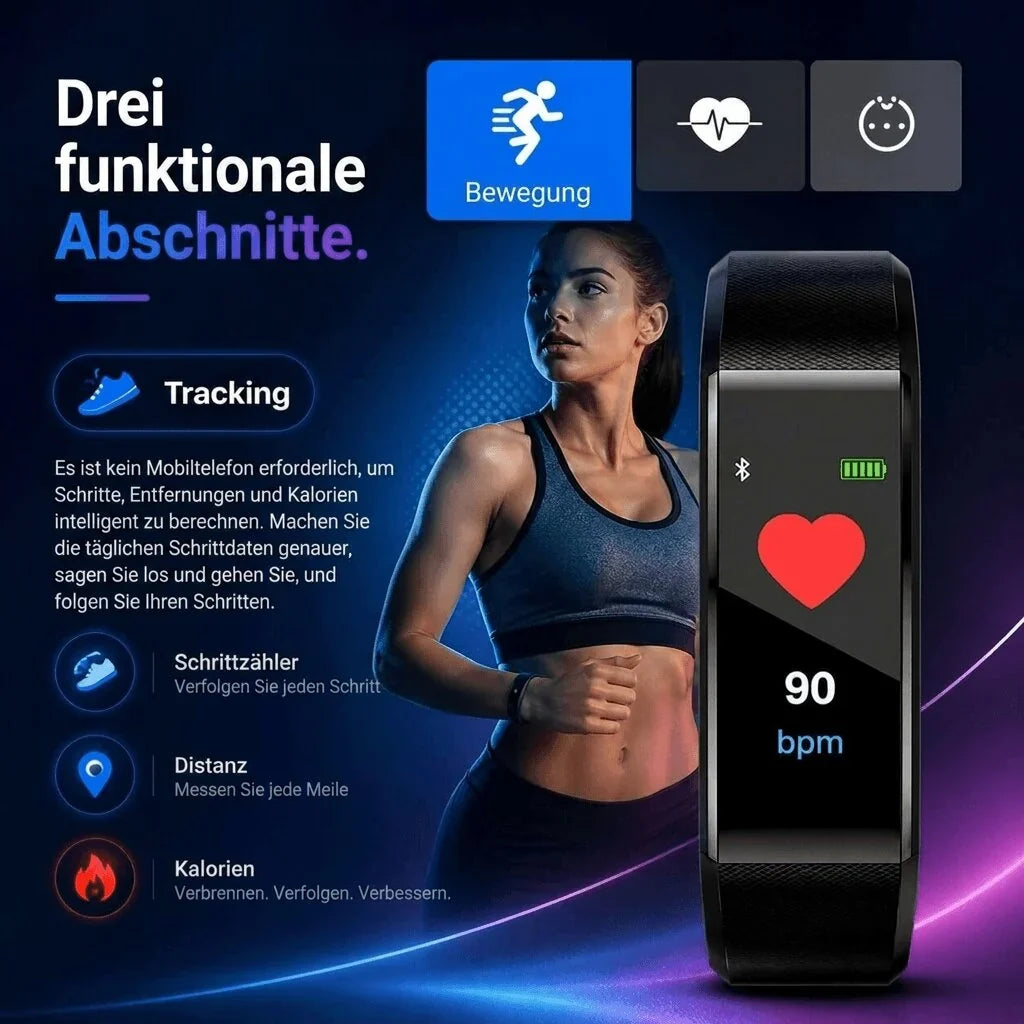 Smartwatch mit großem Display – einfach ablesbar für Senioren