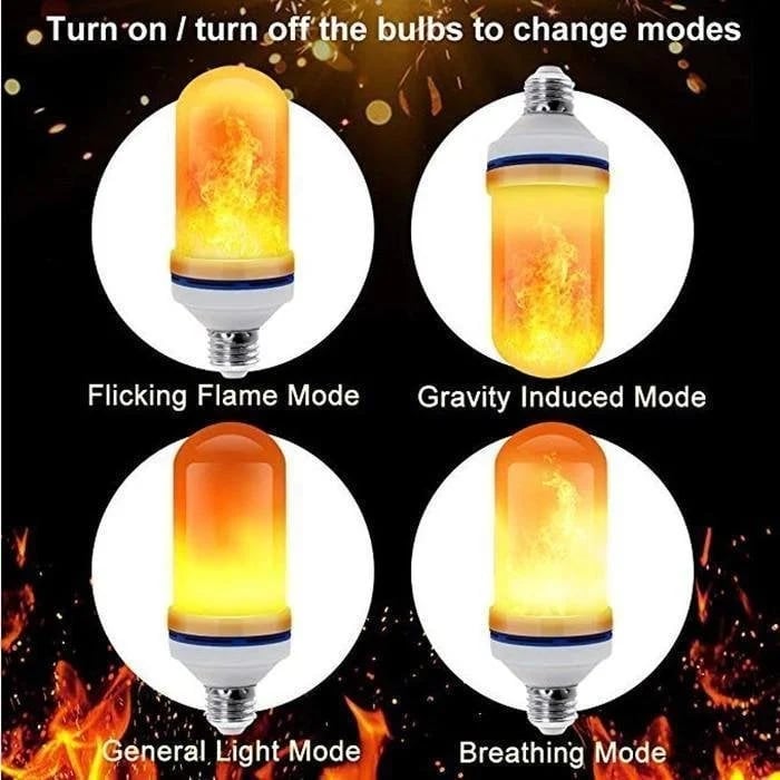 LED Flammen Glühbirne E26 - Flammeneffekt Leuchtmittel für Atmosphäre
