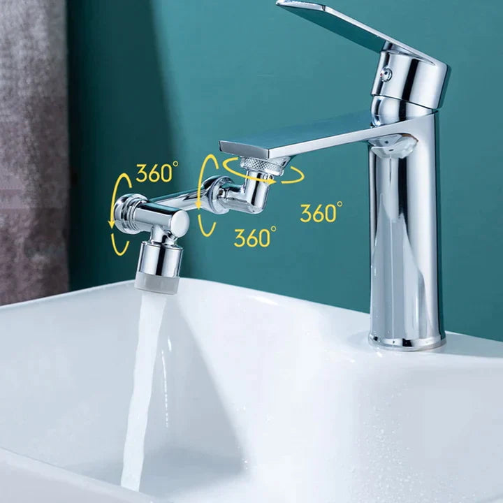 Wasserhahn Aufsatz Drehbar 1080° - Schwenkbar mit 2 Strahlarten