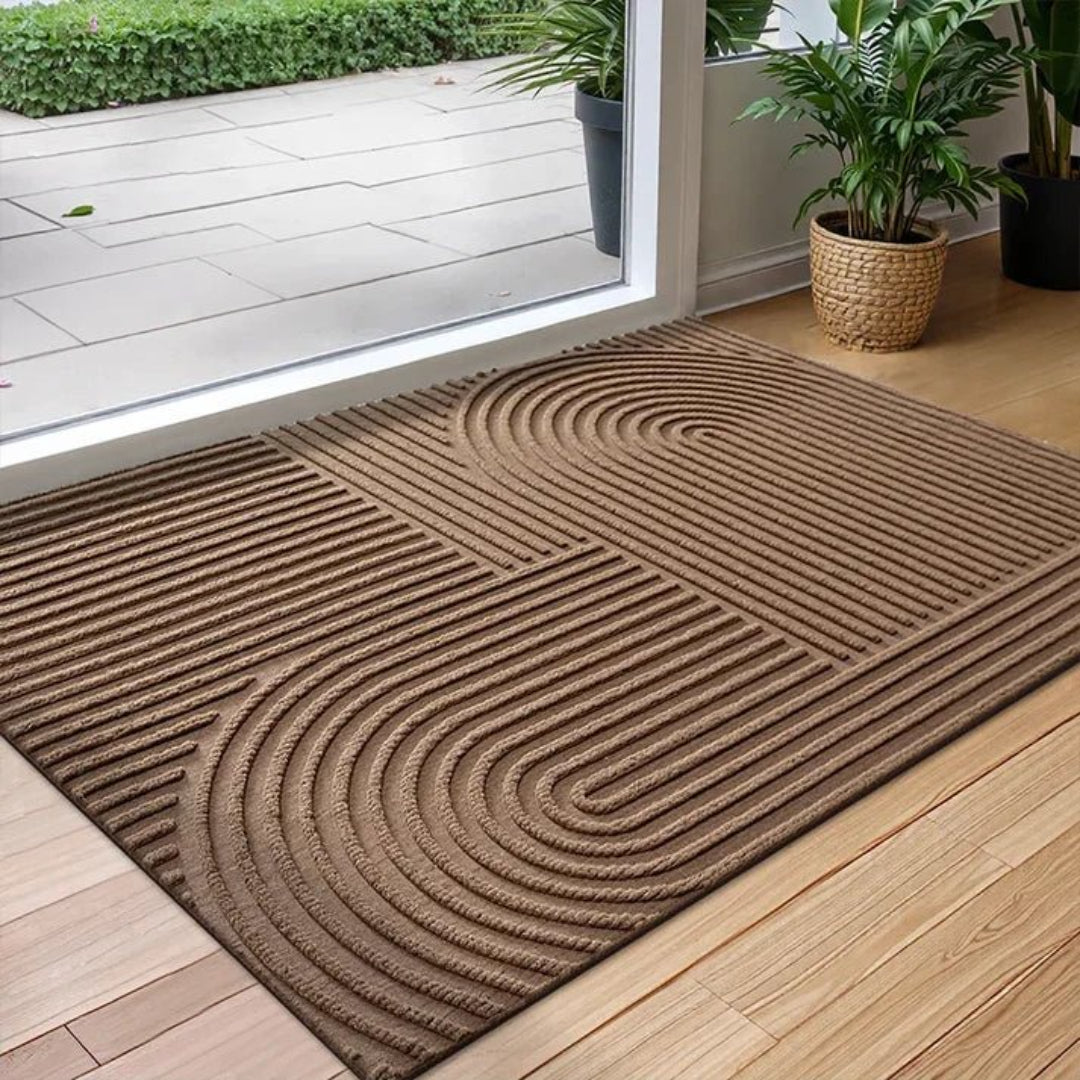 Fußmatte mit geometrischem Muster und rutschfester Unterseite