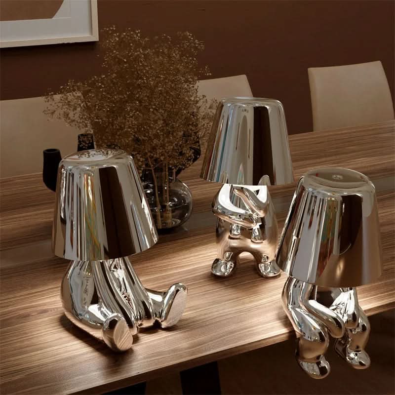Dimmbare LED Tischleuchte aus Metall und Acryl – modernes Design
