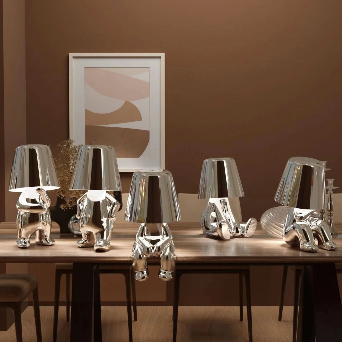 Dimmbare LED Tischleuchte aus Metall und Acryl – modernes Design