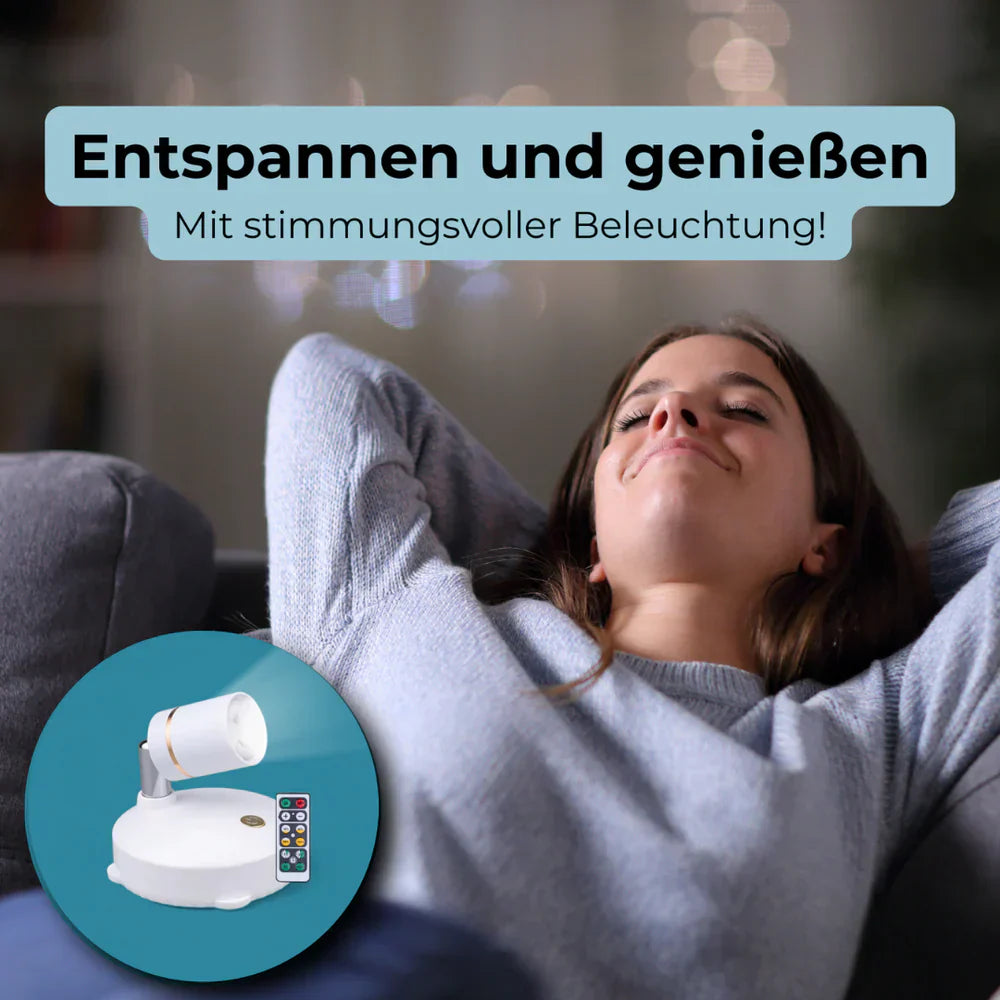 Kabellose LED-Leuchte mit Fernbedienung und Dimmer