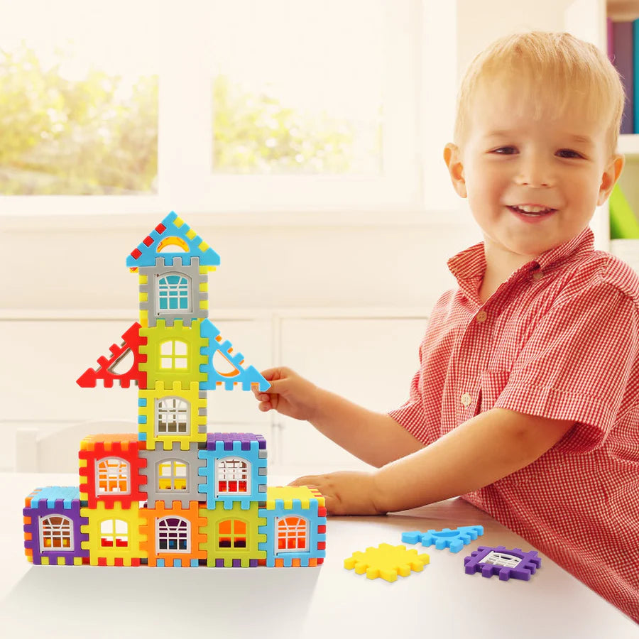 Montessori Bausteine Set - Kreatives Lernspielzeug für Kinder ab 3