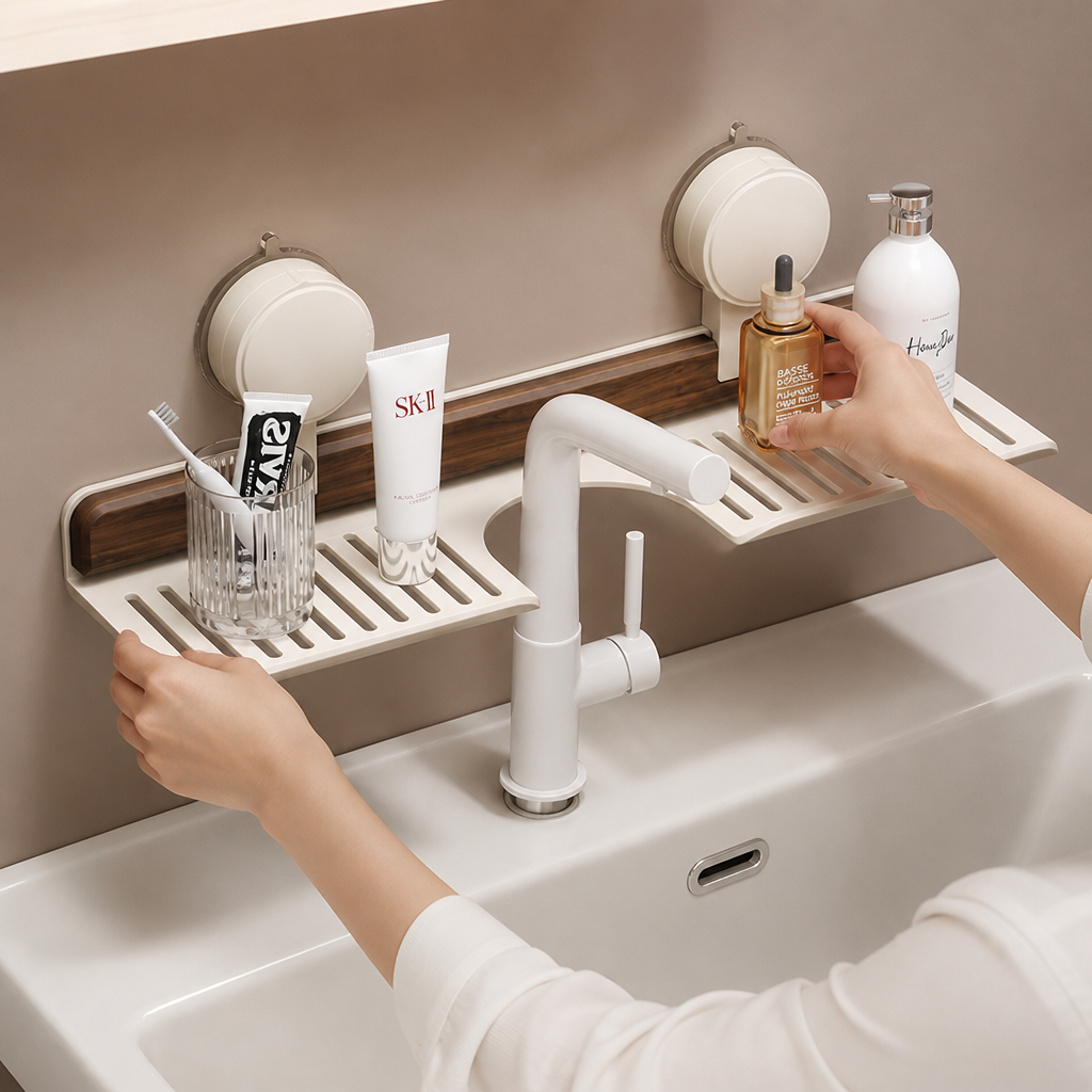 Badezimmerregal ohne Bohren – Saugnapf Duschregal mit Saugnapf