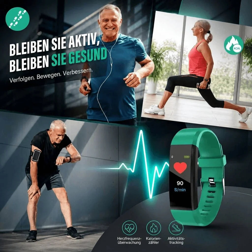 Smartwatch mit großem Display – einfach ablesbar für Senioren