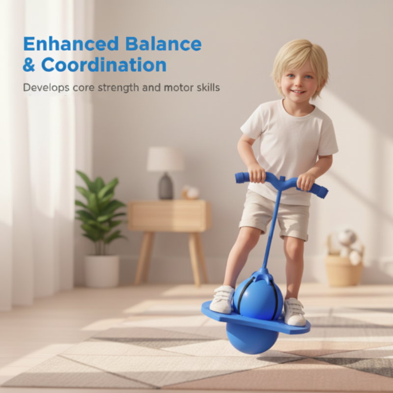 Pogo Ball Hüpfball mit Plattform für Kinder Balance Training