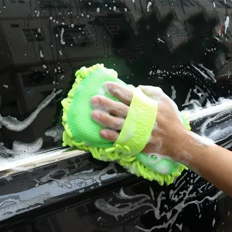 Mikrofaser Autowaschset – Komplett-Set mit Schwamm, Handschuhen & Bürsten