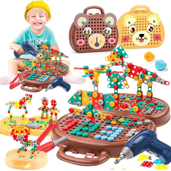 Bauklötze Konstruktionsspielzeug Kinder 3D Bausteine Set