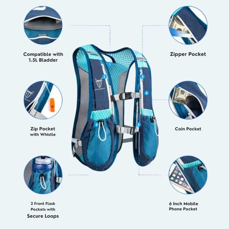 Ultraleichte Trinkweste für Laufen & Trailrunning – 250 g, ruckfrei