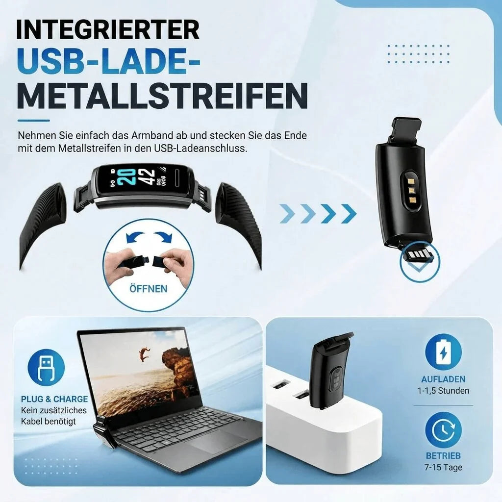 Smartwatch mit großem Display – einfach ablesbar für Senioren