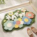 Absorbierende Badmatte mit Blumenmuster – rutschfest & weich
