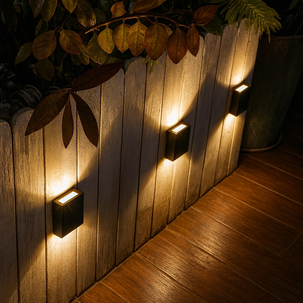LED Solar-Wandleuchten Außen – Warmweiß, IP65, Kabellos