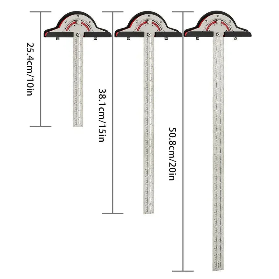 Winkellineal Edelstahl verstellbar 0-70° - Präzisions Messwerkzeug