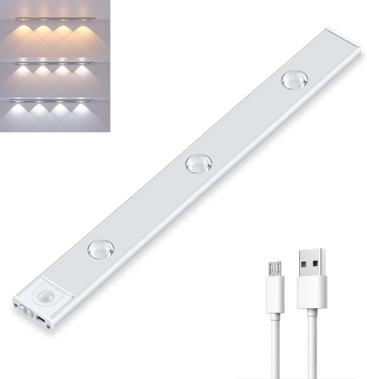 Kabellose LED-Leuchte mit Bewegungssensor und 3 Lichtfarben