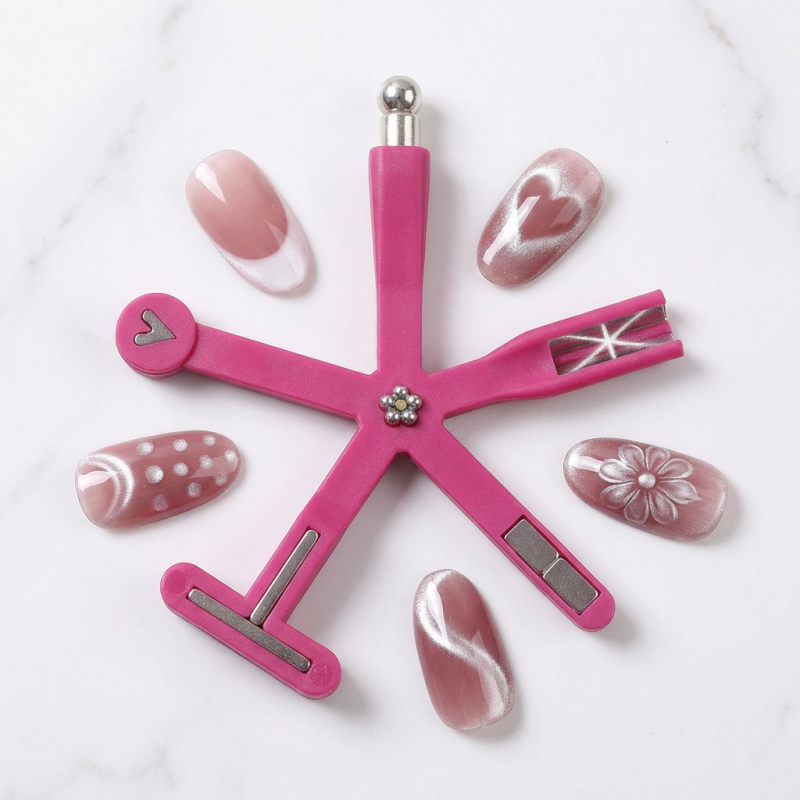 Magnetisches Nail Art Werkzeug für Cat-Eye Effekte - 8 Magnetköpfe