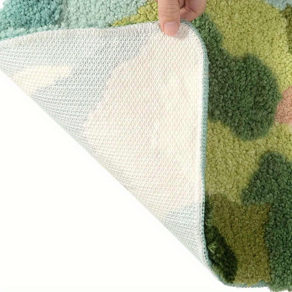 Absorbierende Badmatte mit Blumenmuster – rutschfest & weich
