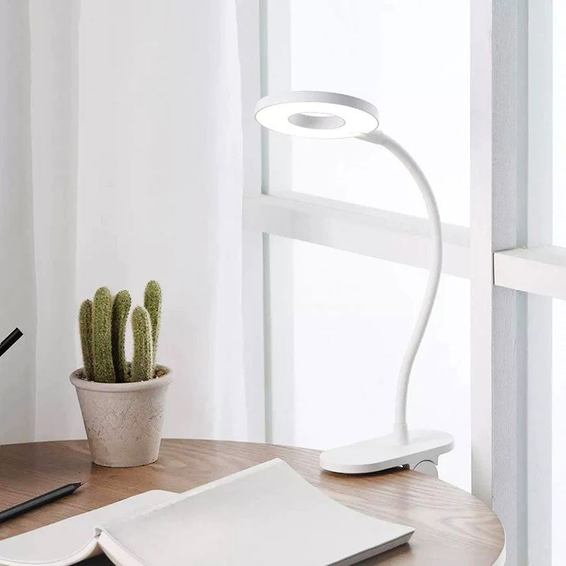 LED Ringlicht Schreibtischlampe – Flimmerfrei & Augenschonend mit Tischklemme