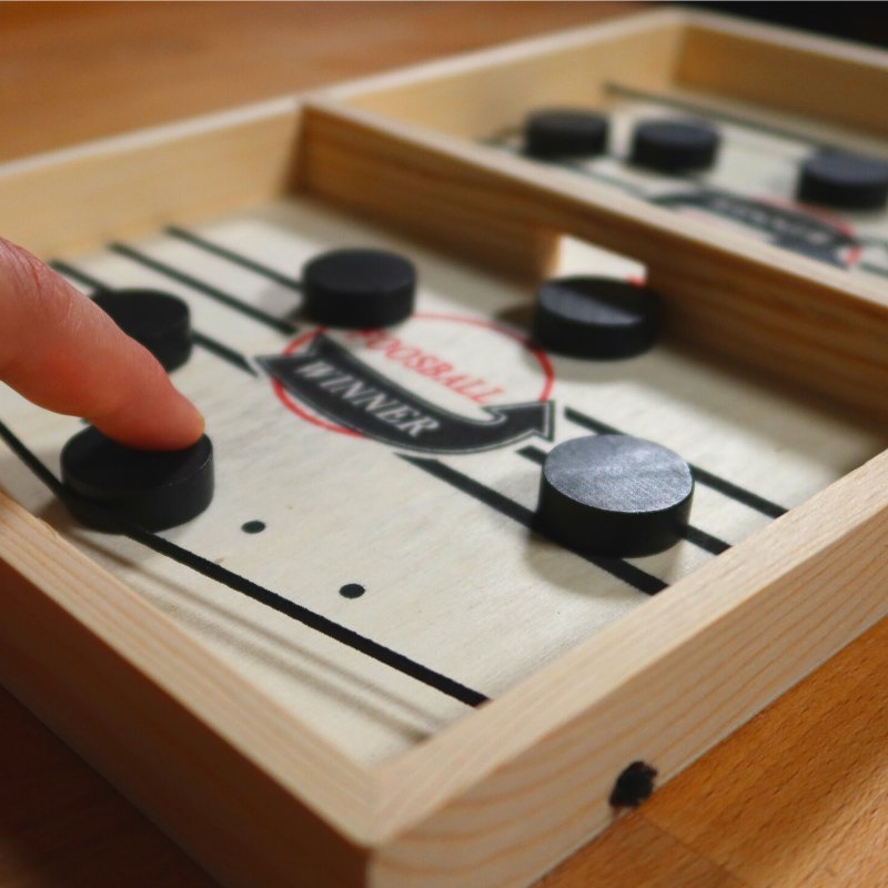 Geschicklichkeitsspiel Familie - Scheiben Duell Brettspiel für 2 Personen