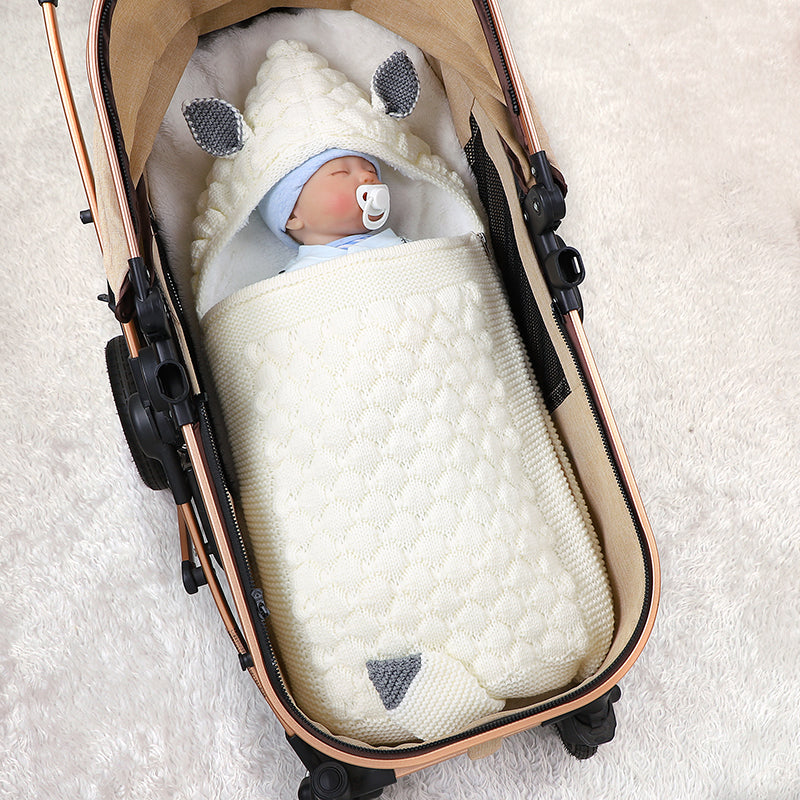 Baby Schlafsack Gestrickt Baumwolle - Knöpfe Verschluss 3-6 Monate