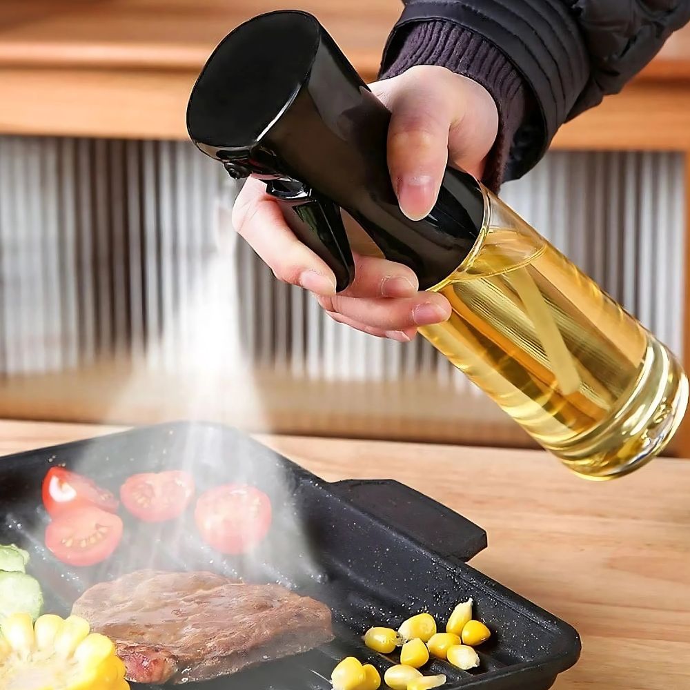 Olivenöl Sprühflasche aus Glas – gleichmäßiger Feinnebel
