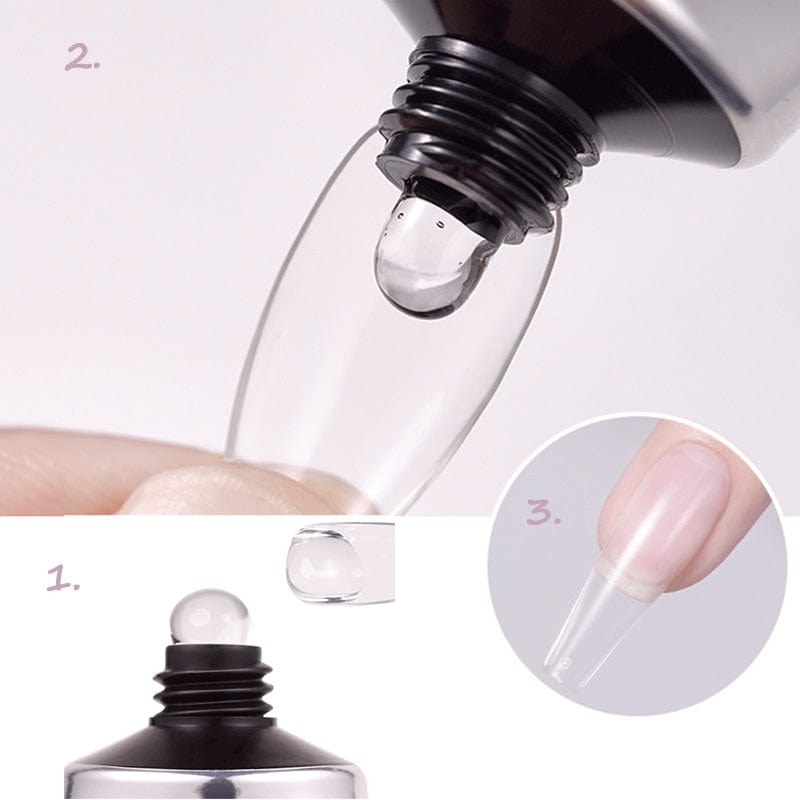 Nail Art Set 3-in-1 mit UV Lampe - Nagelkleber & Entferner für Zuhause