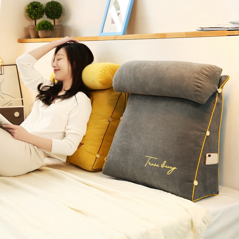Dreieckiges Rückenkissen – Ergonomische Rückenunterstützung für Bett, Sofa und