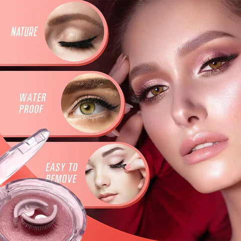 Selbstklebende Wimpern ohne Kleber - Wiederverwendbar & Waschbar