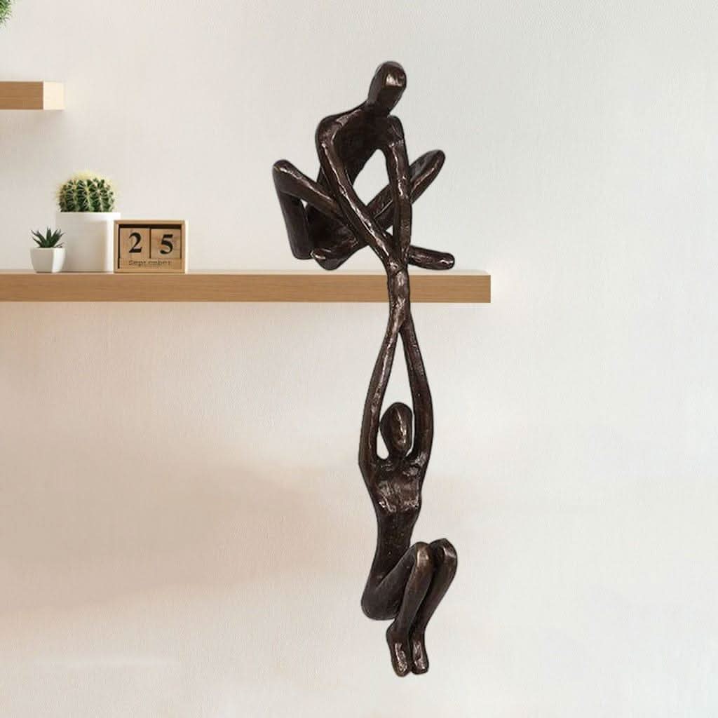 Abstrakte Menschenfigur Skulptur aus Resin – minimalistisches Design