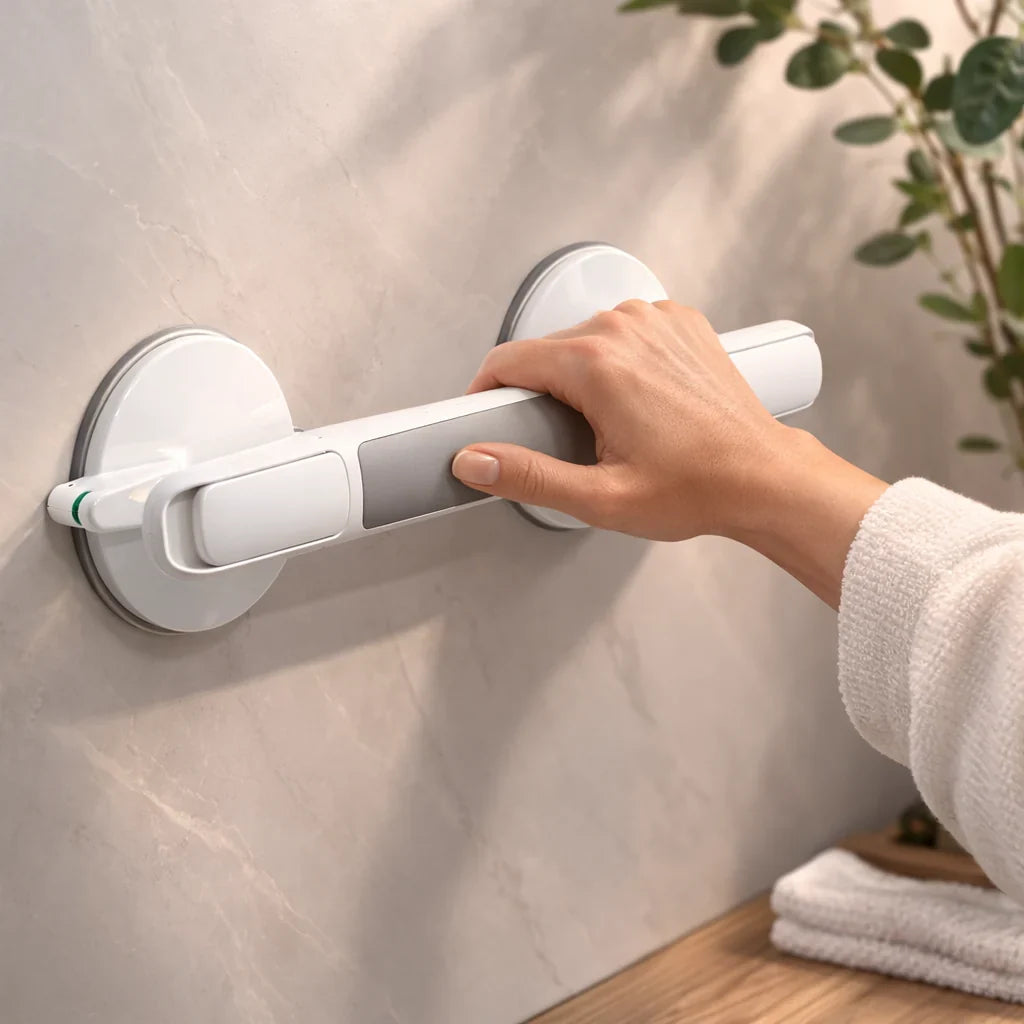 Saugnapf-Haltegriff fürs Bad – ohne Bohren, versetzbar