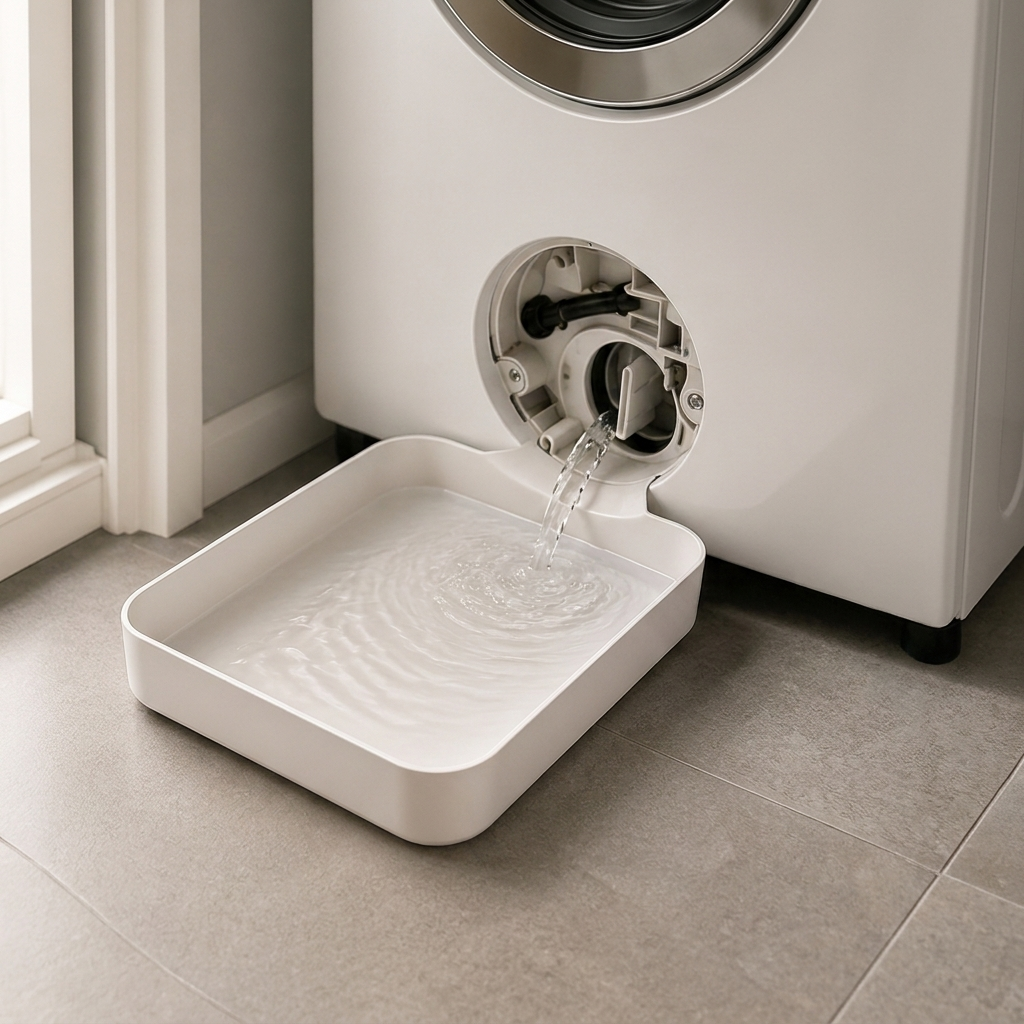 Auffangschale für Waschmaschinenfilter – Flach & Platzsparend