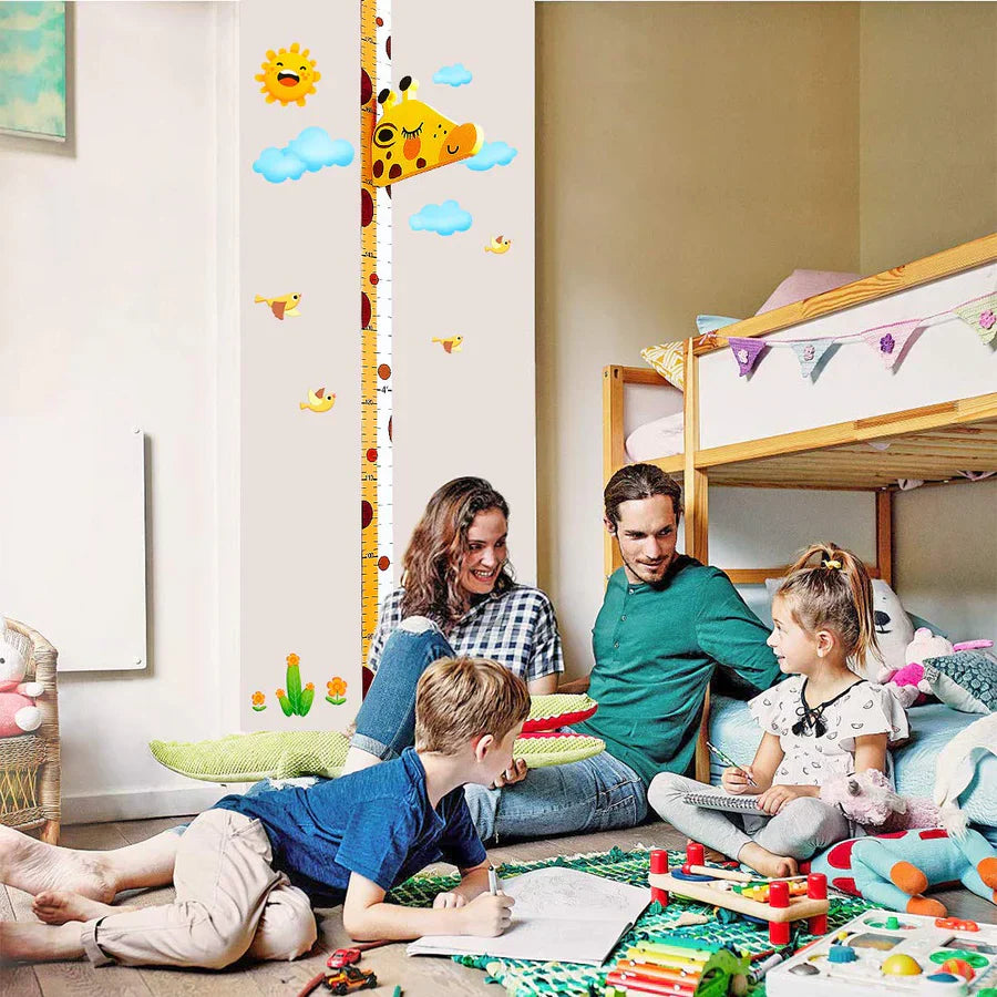 Kinder Messlatte Giraffe - Magnetische Höhentafel Kinderzimmer 120cm