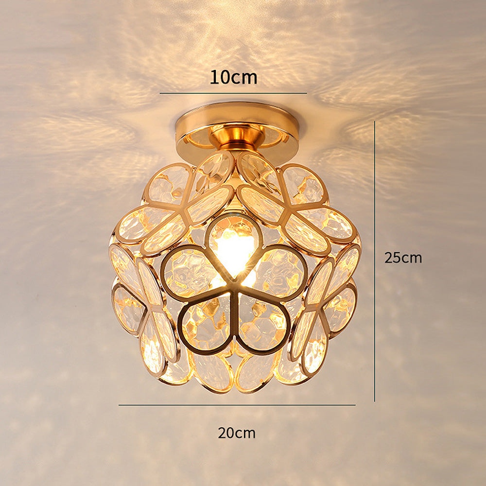 Blumenförmige Deckenleuchte mit Kristalldesign für elegante Räume