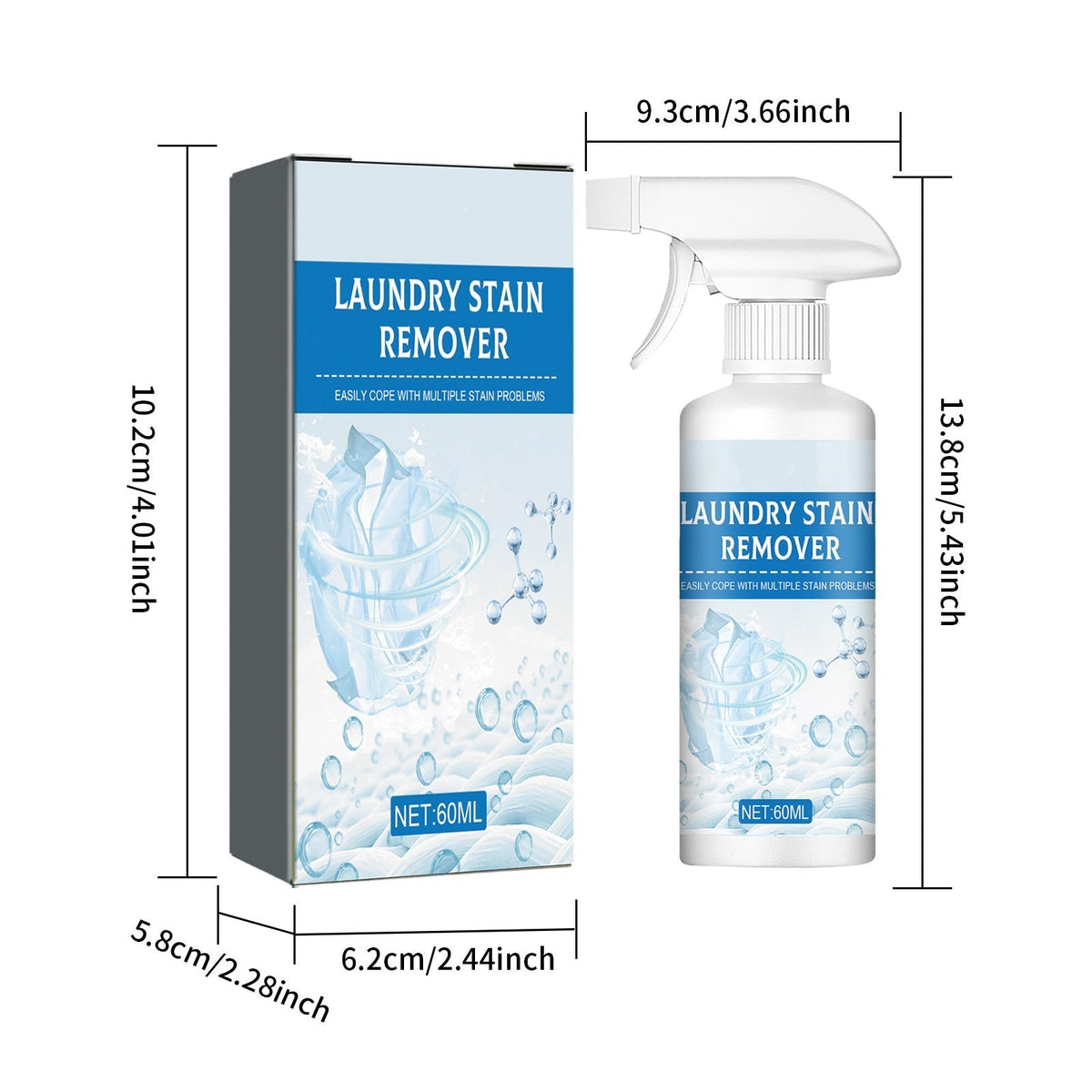 Fleckenentferner Spray für Kleidung – Fett, Lebensmittel & Schweißflecken