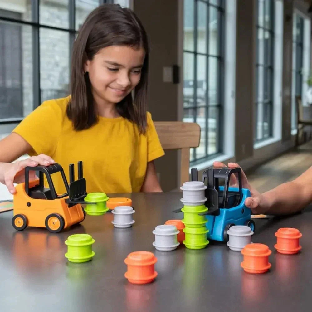 Gabelstapler Spielzeug Kinder - Motorik Familienspiel ab 3 Jahren