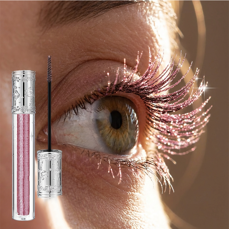 Wasserfeste Glitter Mascara für Volumen und Glanz