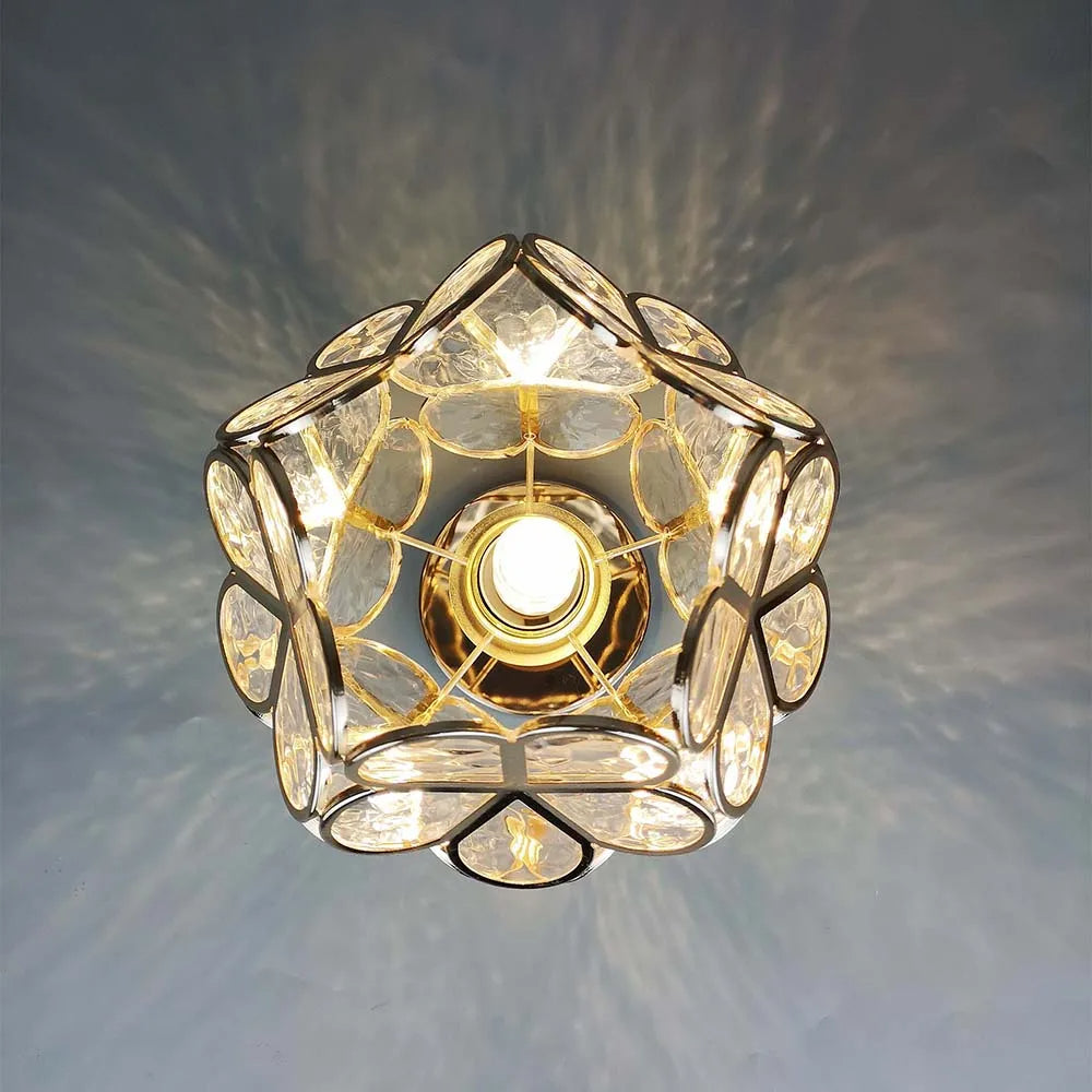Blumenförmige Deckenleuchte mit Kristalldesign für elegante Räume