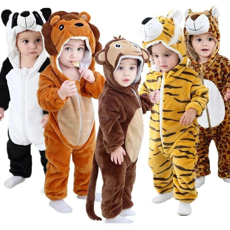 Baby Strampler mit Tiermotiv – weich, atmungsaktiv und bequem