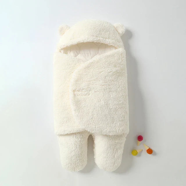 Baby Wickeldecke aus Sherpa - Weiche Babydecke für Neugeborene
