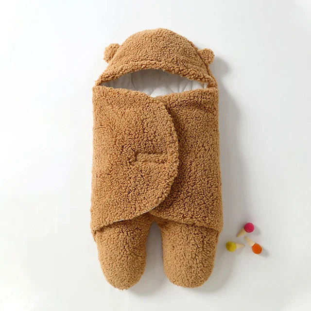 Baby Wickeldecke aus Sherpa - Weiche Babydecke für Neugeborene