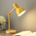 Schreibtischlampe aus Holz mit verstellbarem Arm und Touch-Steuerung