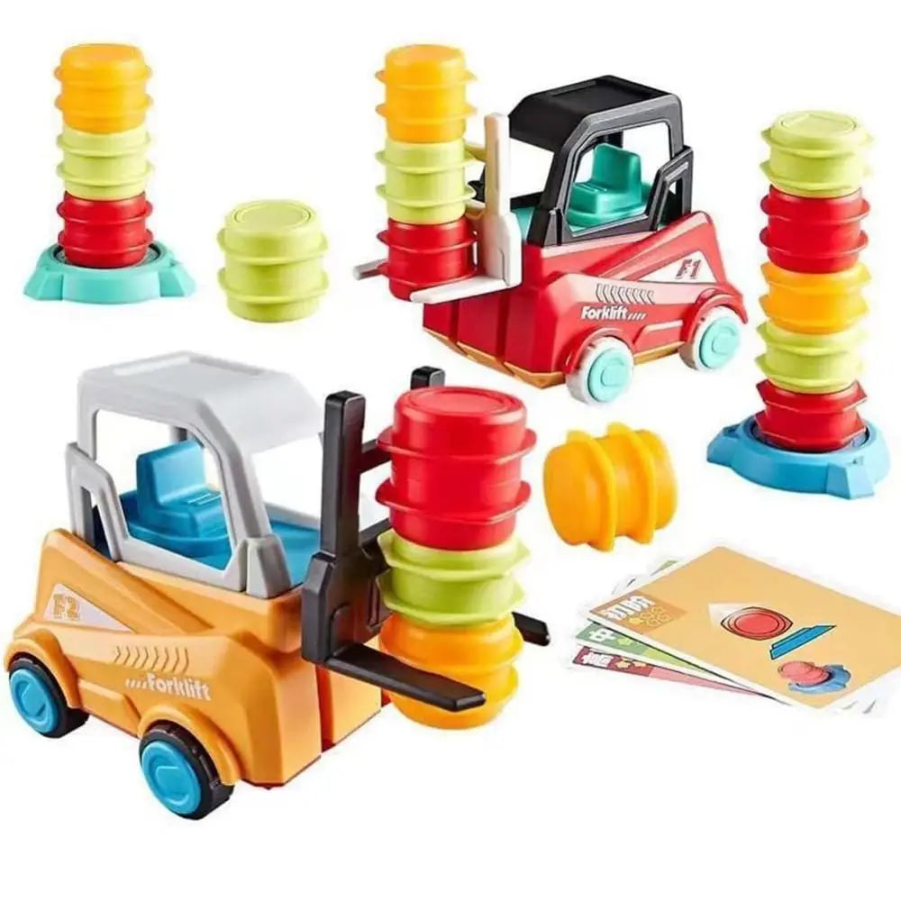 Gabelstapler Spielzeug Kinder - Motorik Familienspiel ab 3 Jahren