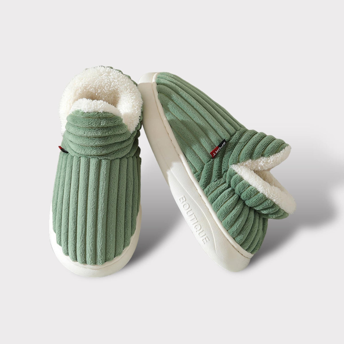 Warme Winter Hausschuhe mit Fleece-Futter und Antirutschsohle