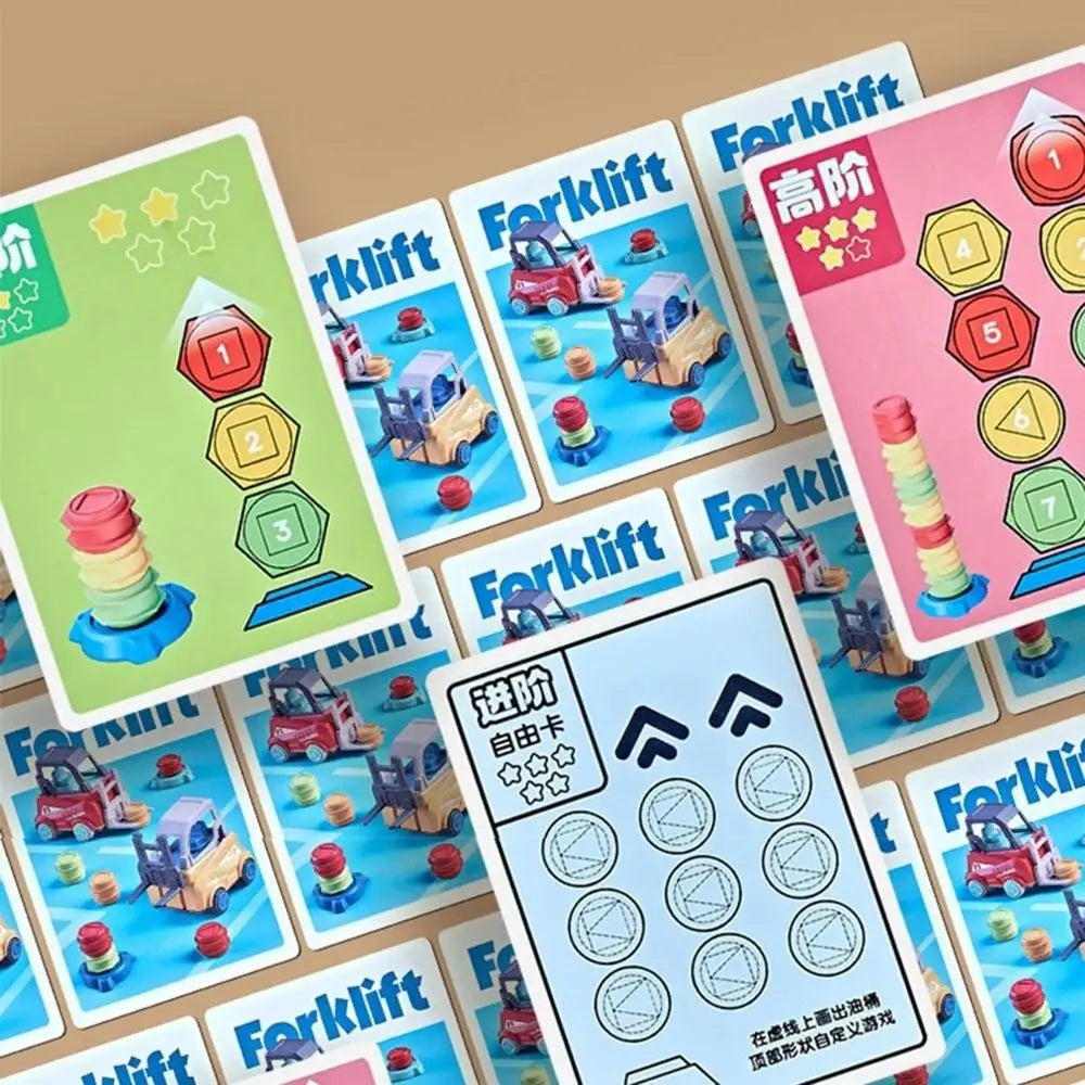 Gabelstapler Spielzeug Kinder - Motorik Familienspiel ab 3 Jahren