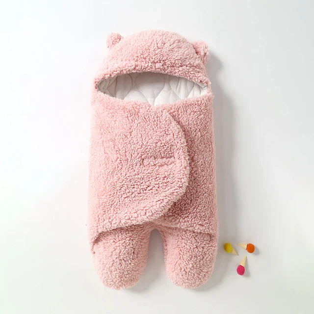 Baby Wickeldecke aus Sherpa - Weiche Babydecke für Neugeborene