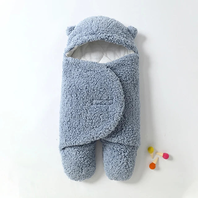 Baby Wickeldecke aus Sherpa - Weiche Babydecke für Neugeborene